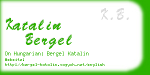 katalin bergel business card